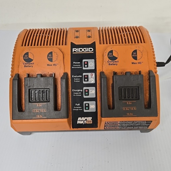 RIDGID Other - Ridgid Rapid Max Dual 12.0v 14.4v 18.0v Battery Charger Model 140276002 Tested